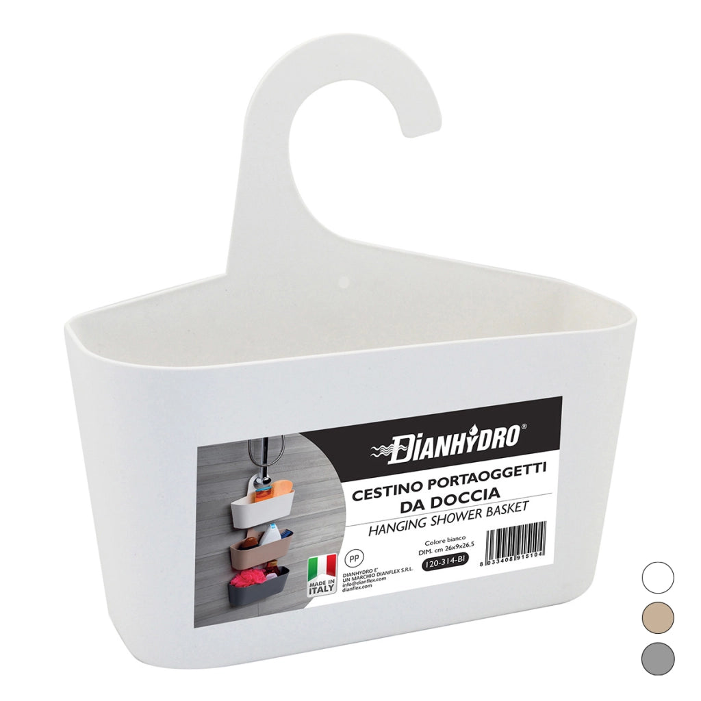 CESTINO PORTAOGGETTI DA DOCCIA- Bianco- DH- pezzi 1