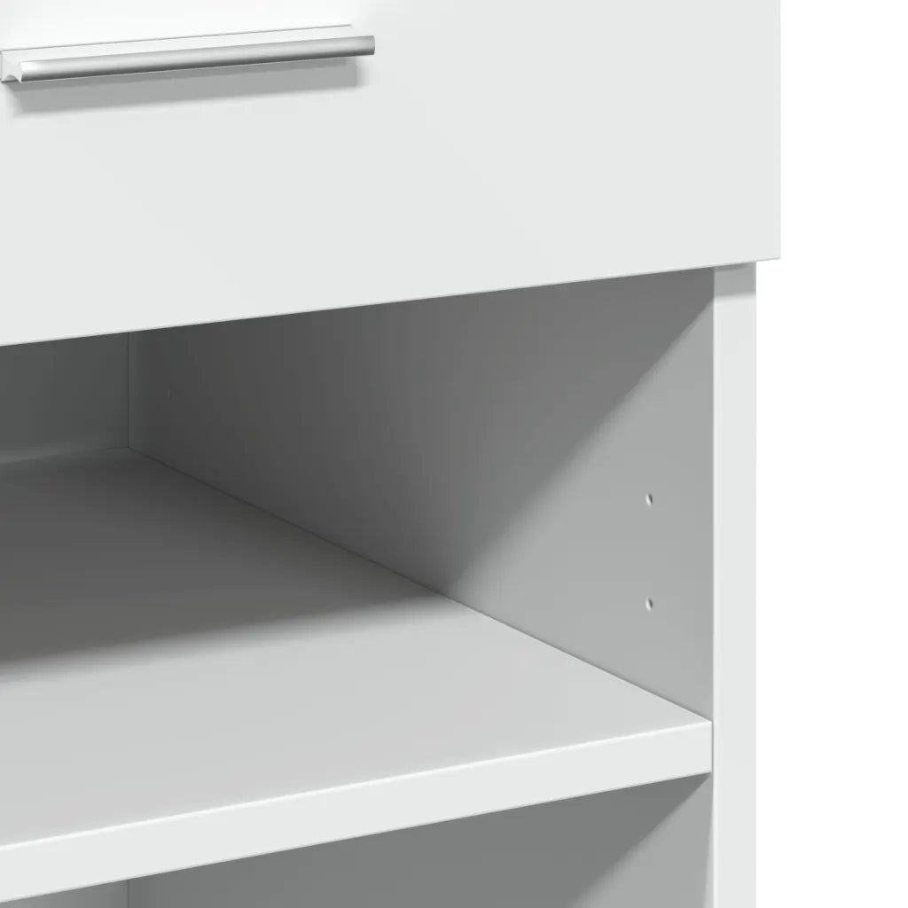 Credenza-Buffet-Armadio da cucina Bianca 80x42,5x93 cm in Legno Multistrato 265005