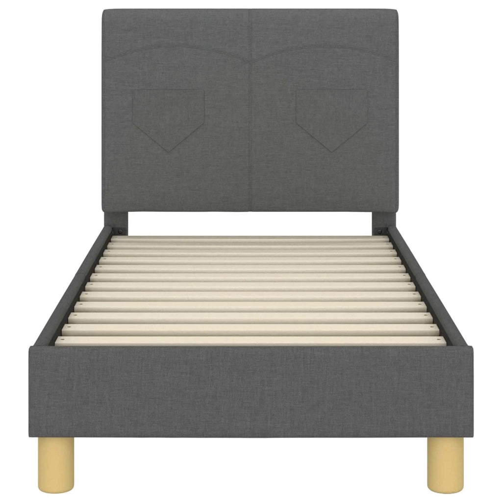 Struttura letto per bambini con testata Grigio scuro Tessuto 42010980
