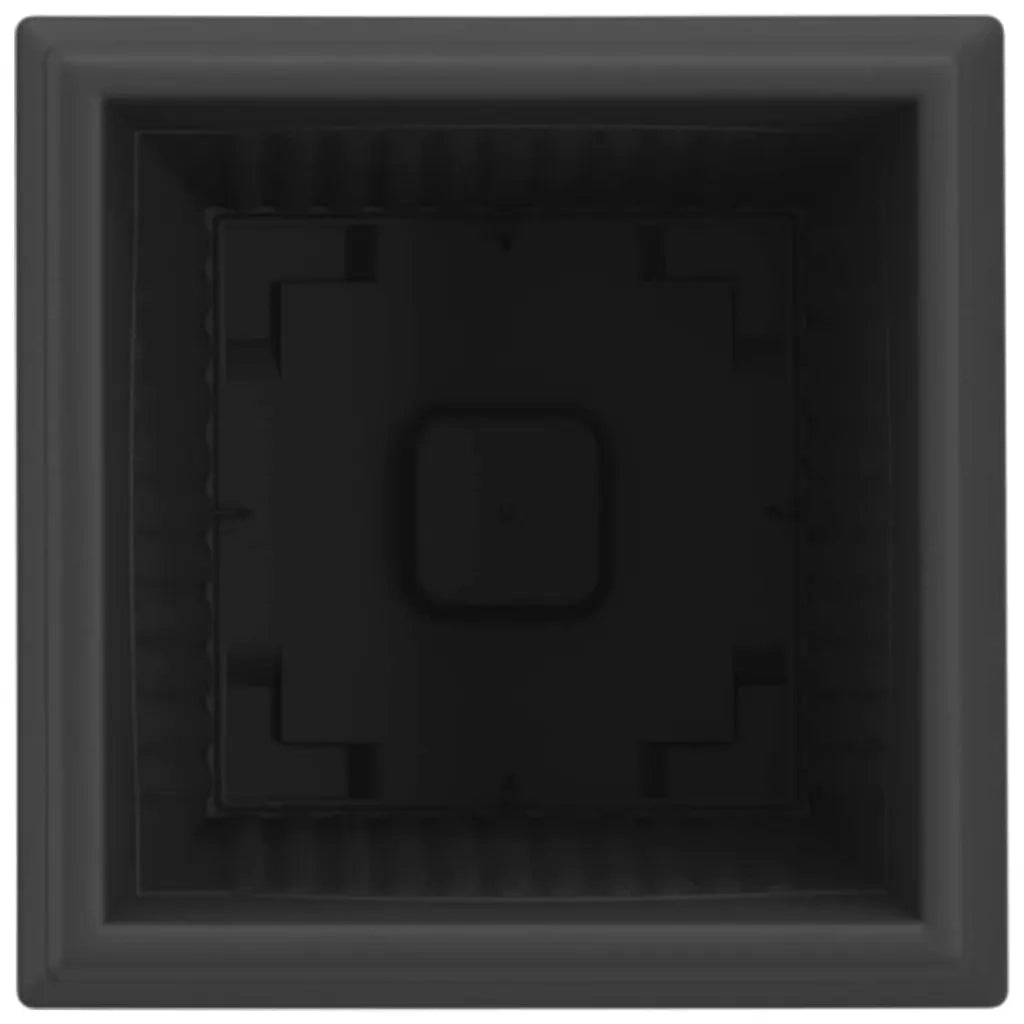 Vaso quadrato per fiori 24 pcs Nero 16 x 16 x 14 cm Plastica 42020348