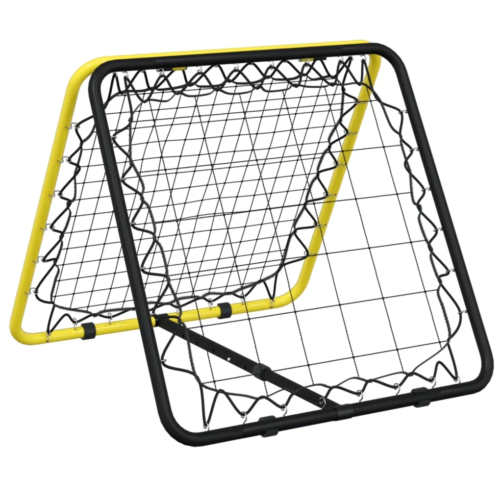 Rimbalzatore Calcio Doppio Lato Regolabile Giallo Nero Acciaiocod mxl 116561