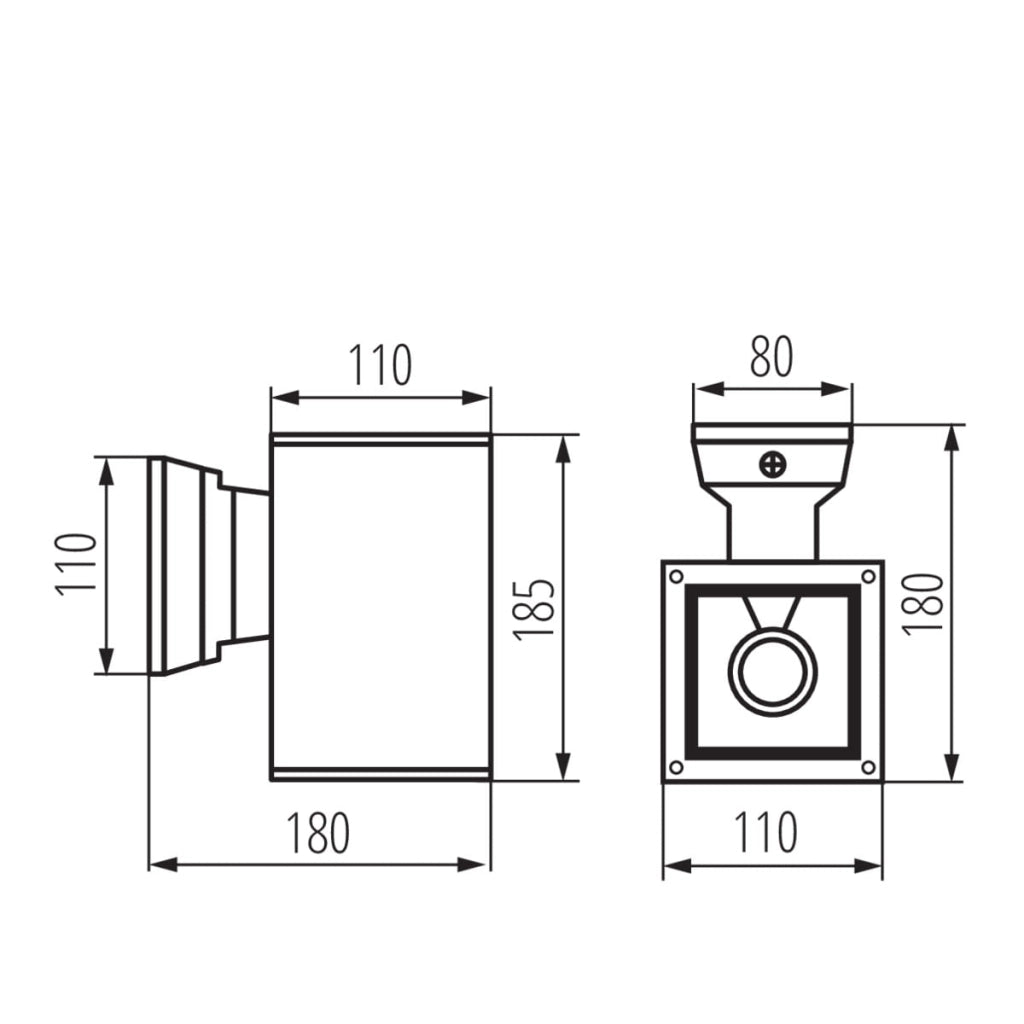 Applique esterna Kanlux LART EL-160 antracite E27 IP54