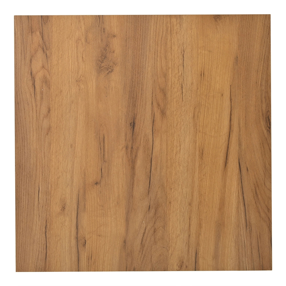 Tavolino geometrico - Xylo - 70x70cm 3 cassetti bianco/legno