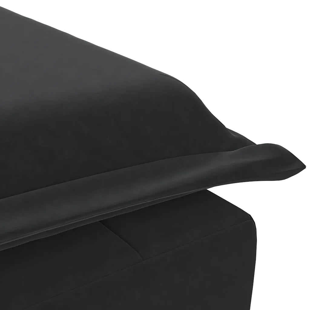 Chaise Longue Massaggi con Cuscino a Rullo Nero in Velluto CFW1694989