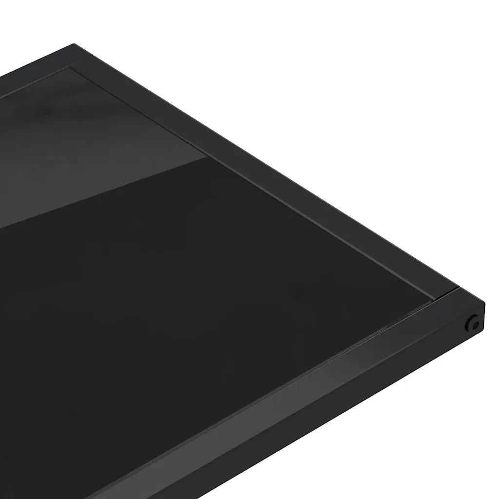 Tavolino | Tavolo laterale per Computer Nero 50x35x65 cm in Vetro Temperato