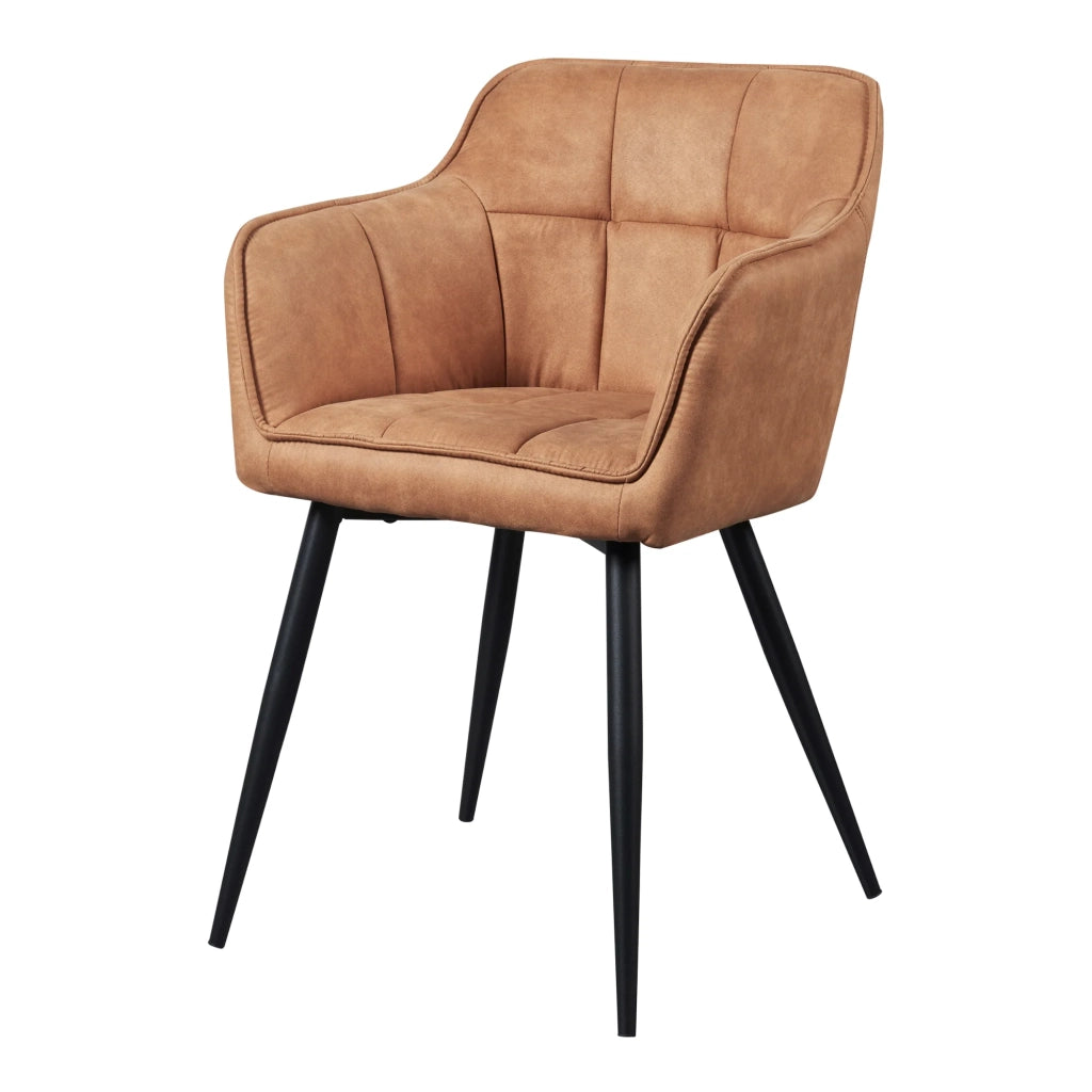 Sedia da pranzo in velluto 81 x 57 x 53 cm marrone 03_0009202