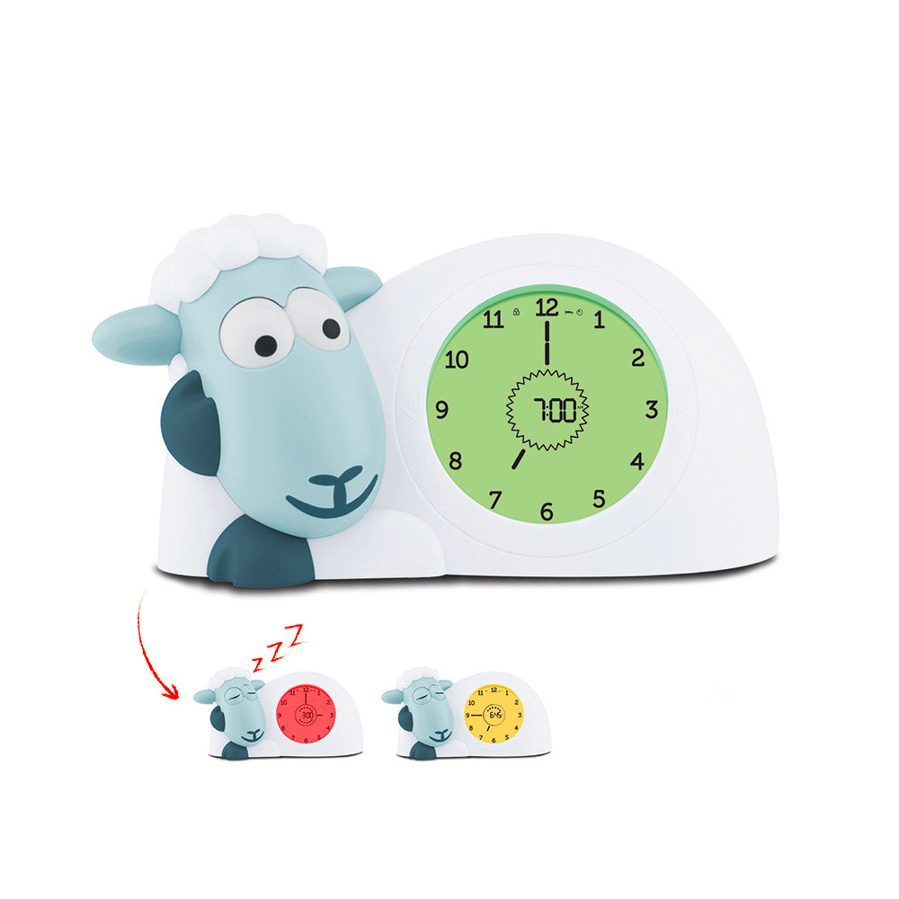 Orologio Pecora Multifunzione 20x12x14 cm con Sveglia Bianco/Blu