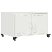 Tavolino da salotto | Tavolino da caff¨¨ | Tavolino da Soggiorno Bianco 68x50x43,5 cm in Acciaio