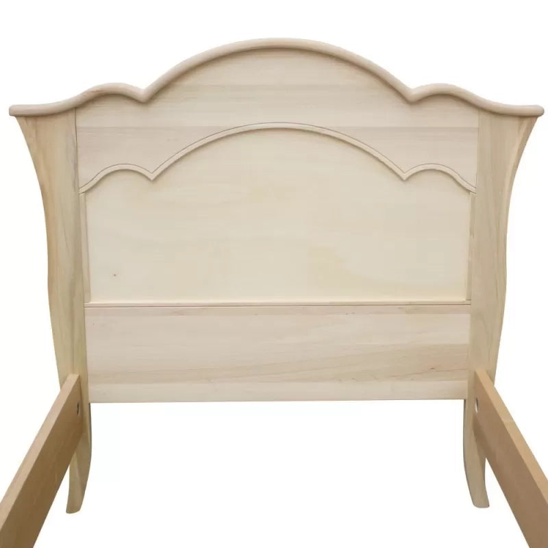 Letto 1 piazza e mezza arte povera legno grezzo 157x211x119 - Mobili 2G