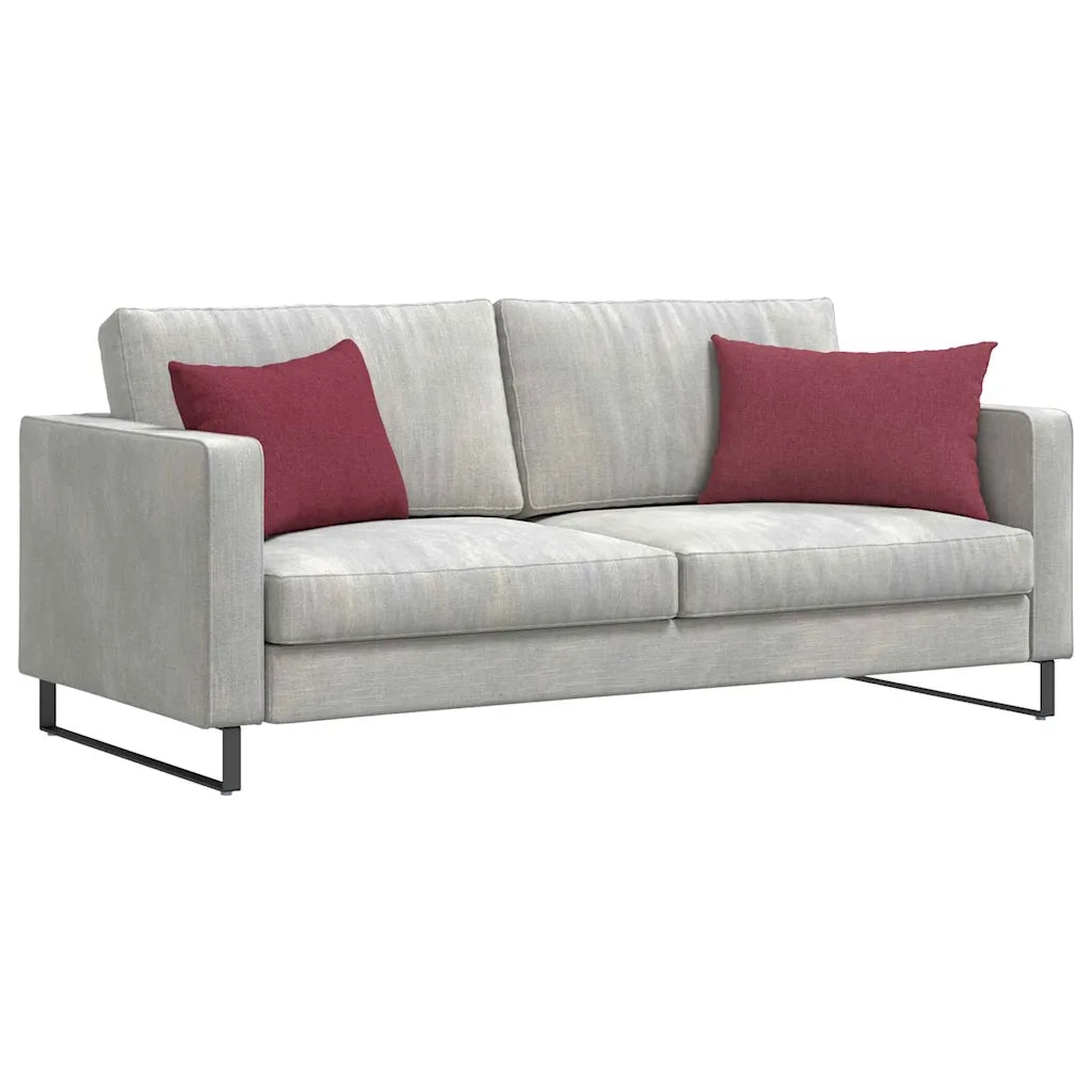 Cuscini da Divano 2 pcs Rosso Vino 60 x 40 cm Tessuto