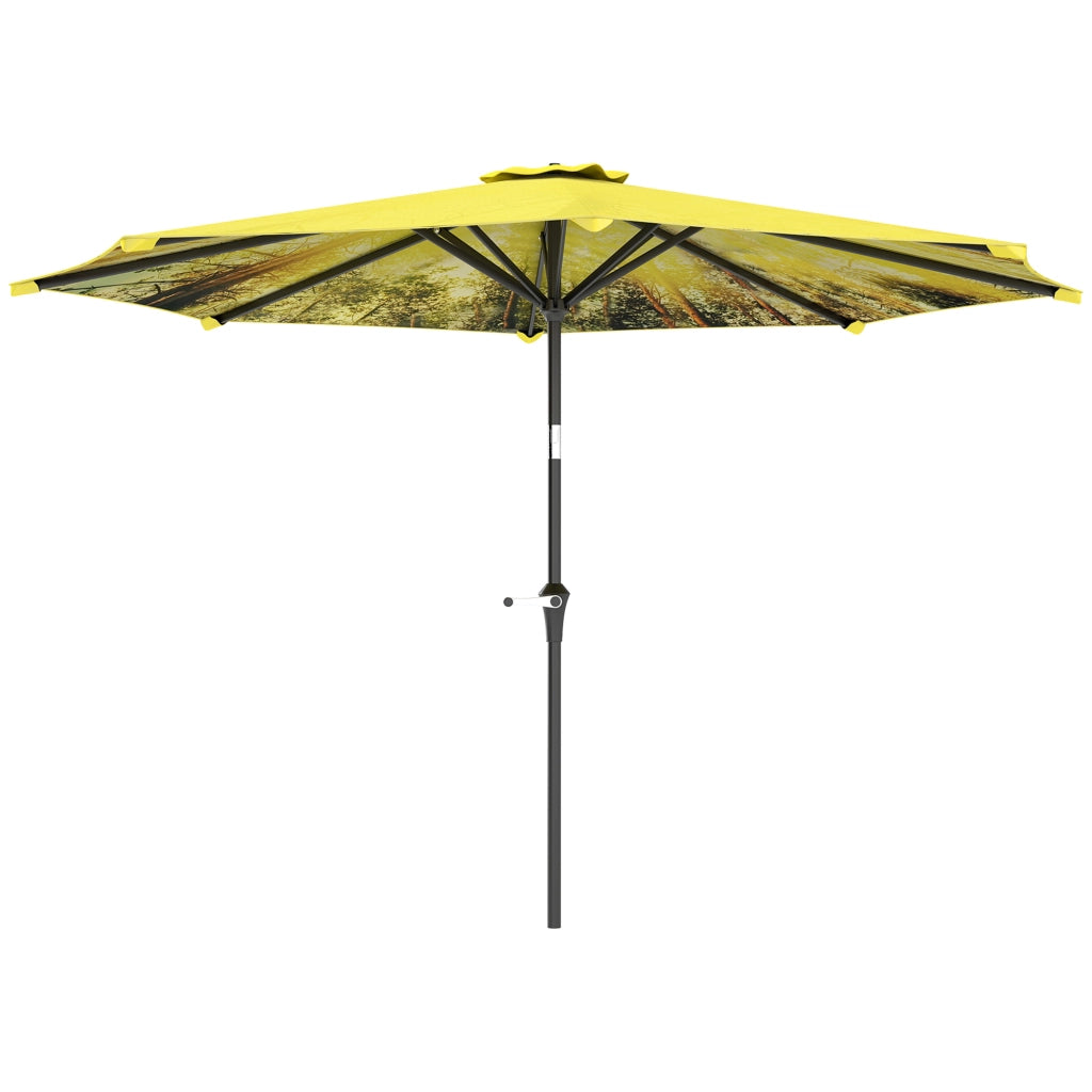 Ombrellone da giardino 300 cm ottagonale ¨C zephmum ¨C giallo con manovella