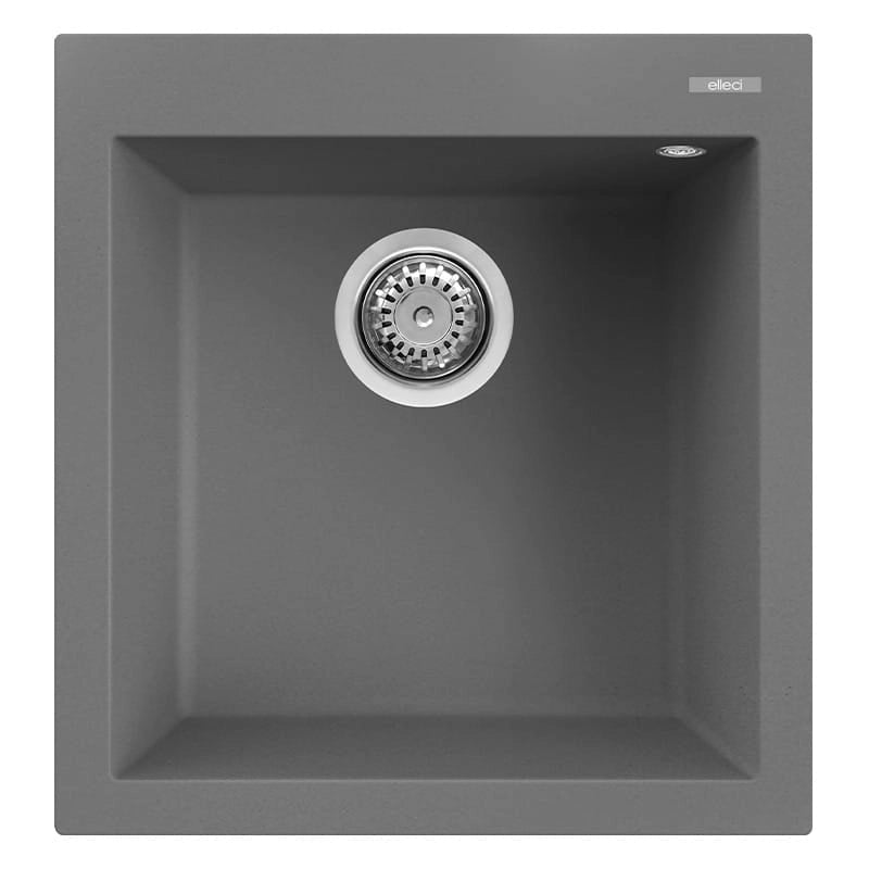 Lavello Elleci Incasso 1 vasca 47x50 Quadra 102 Keratek Plus Grigio Dark Grey LKQ10299