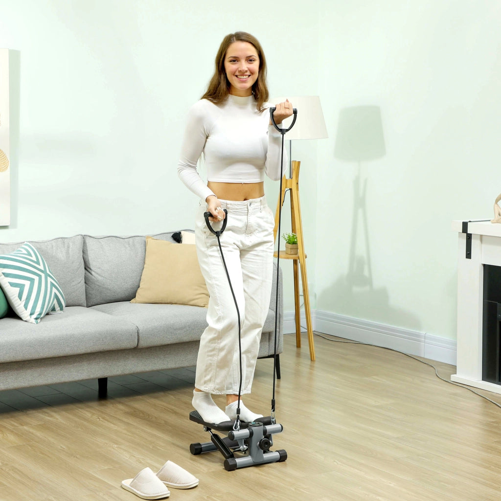 Stepper per esercizi a casa ¨C zephmum ¨C grigio con monitor LCD