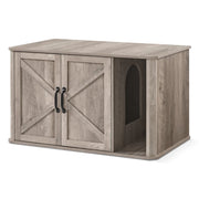 Mobiletto per lettiera per gatti arredamento moderno ingresso doppie ante maniglie cuccia per gatti tavolino laterale 85 x 485 x 50 cm grigio 12_0006513