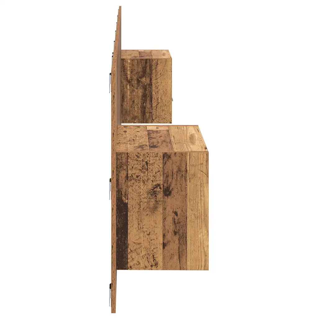Testata con Comodino 3 pcs Legno vecchio Legno multistrato 3415675