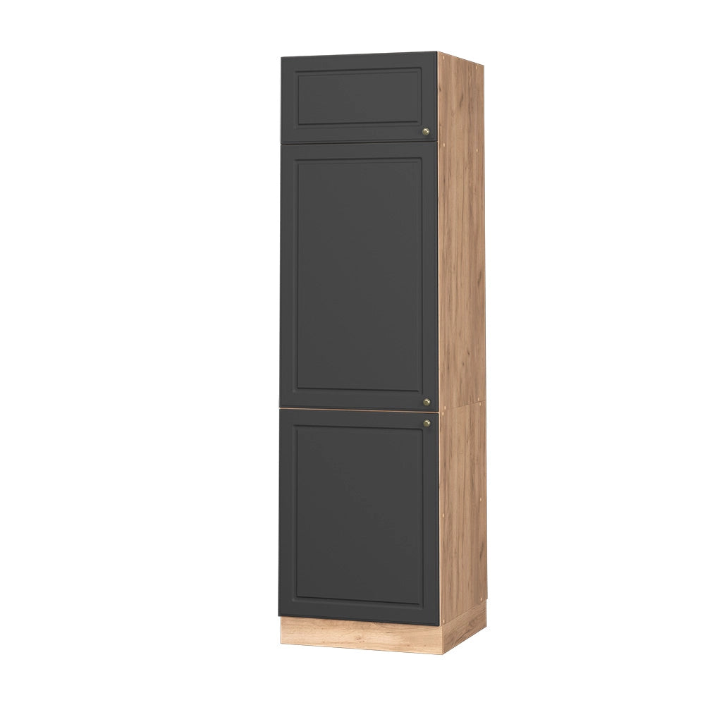 Vicco Armadio frigorifero Antracite-oro 60 cm