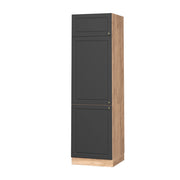 Vicco Armadio frigorifero Antracite-oro 60 cm