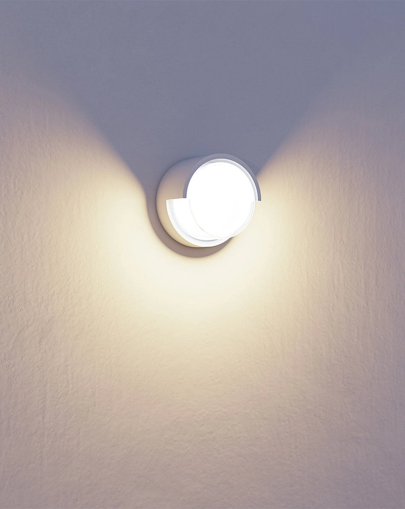 Applique LED da Esterno Blis Round 15W CCT Switch 2700K/3200K/4000K Corten - Fascio 250 Gradi - Beneito & Faure - Illuminazione