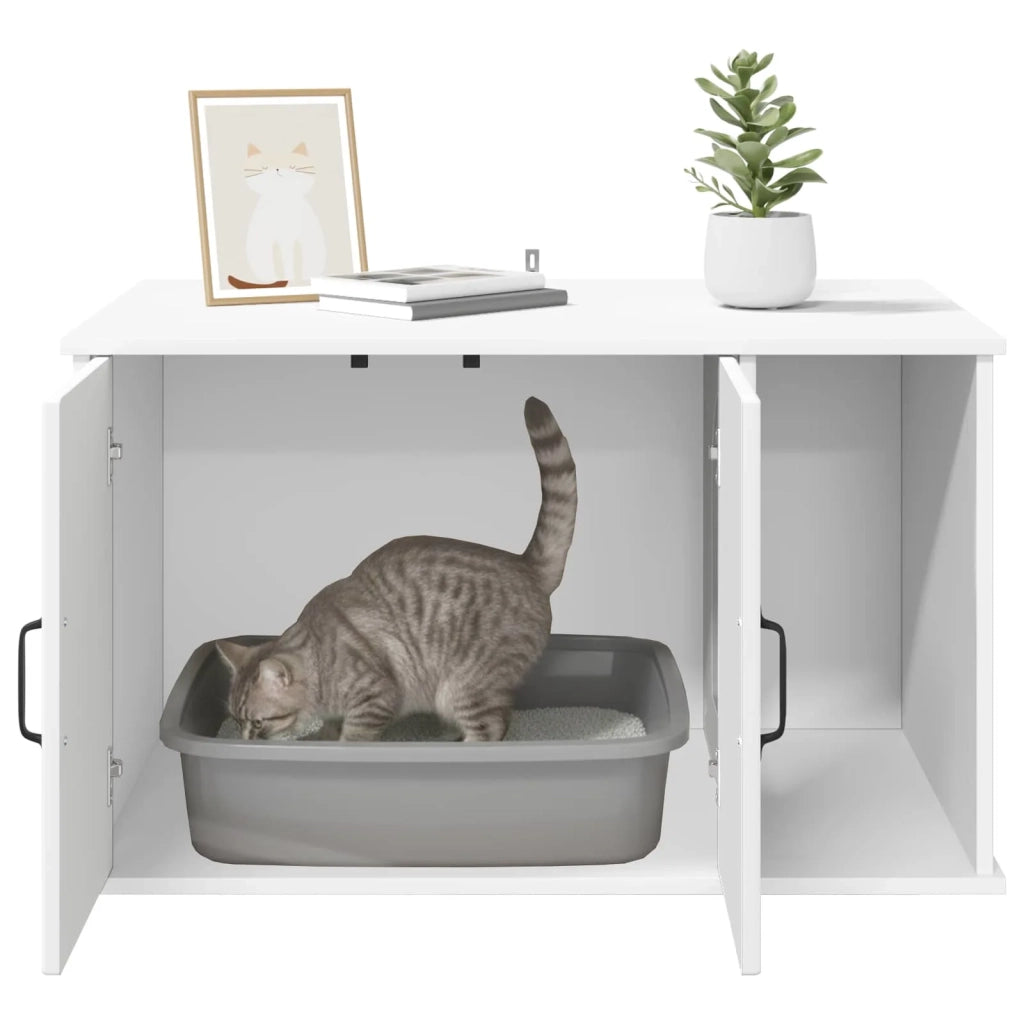 Casa per Gatti Bianco 85 x 55 x 50 cm Legno multistrato