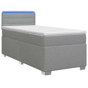 Letto con Box Spring, Materasso e LED Grigio Chiaro 90 x 200 cm 3451847