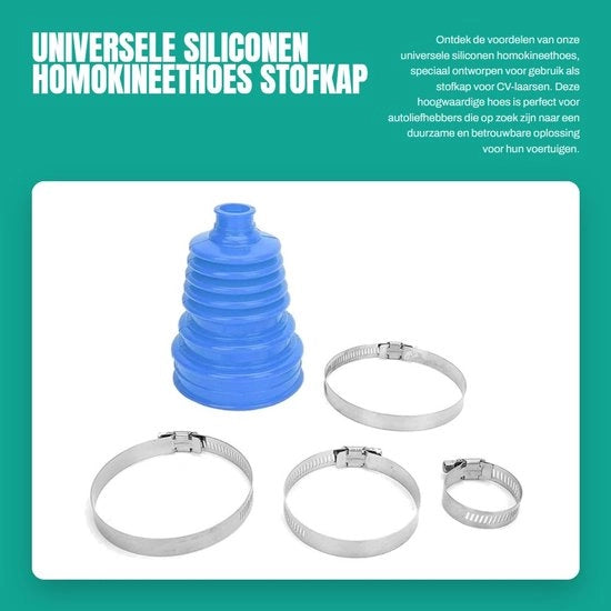 Pneumatici per CV - Laarshoes universali - Stoffa di silicone - Kit di fermatura - 4 Viti - Fermi in gomma di alta qualità