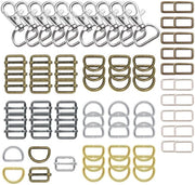 Set di 10 schiavi di apertura a carabina con D-ring e regolatore di corsa in metallo duraturo - Ideali per progetti di fai da te
