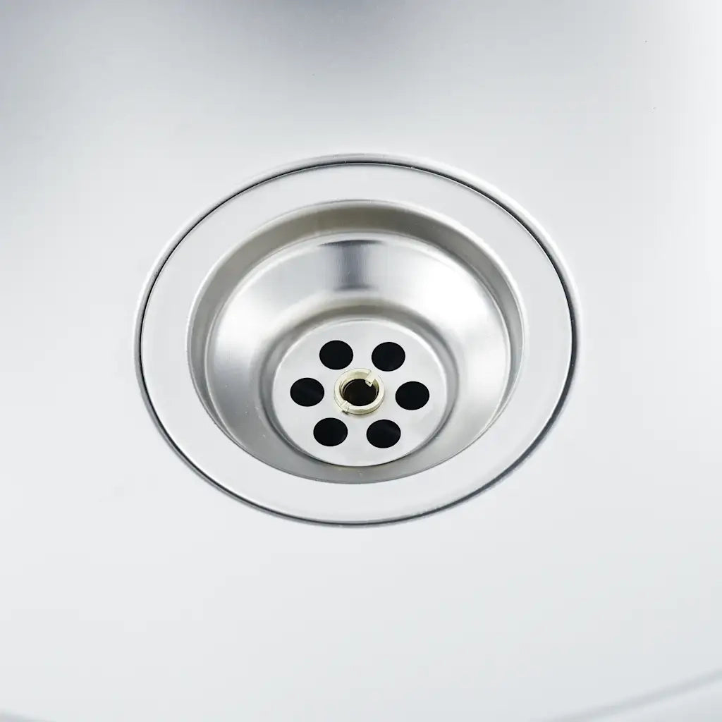 Lavello da Cucina Lavorato a Mano-Lavandino-Lavabo in Acciaio Inox 217165