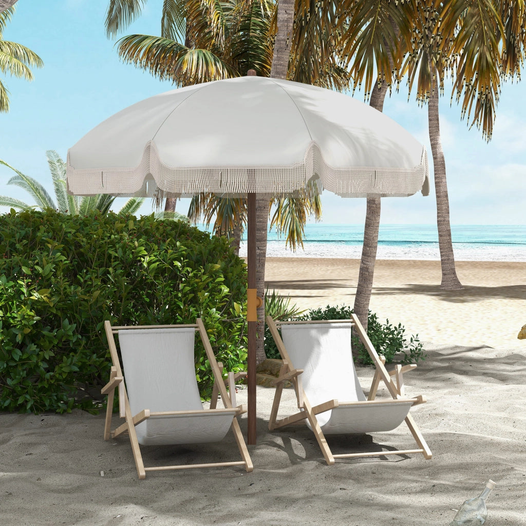 Ombrellone da Spiaggia ¨C Zephmum ¨C Grigio Chiaro con Protezione UV40+ e Borsa