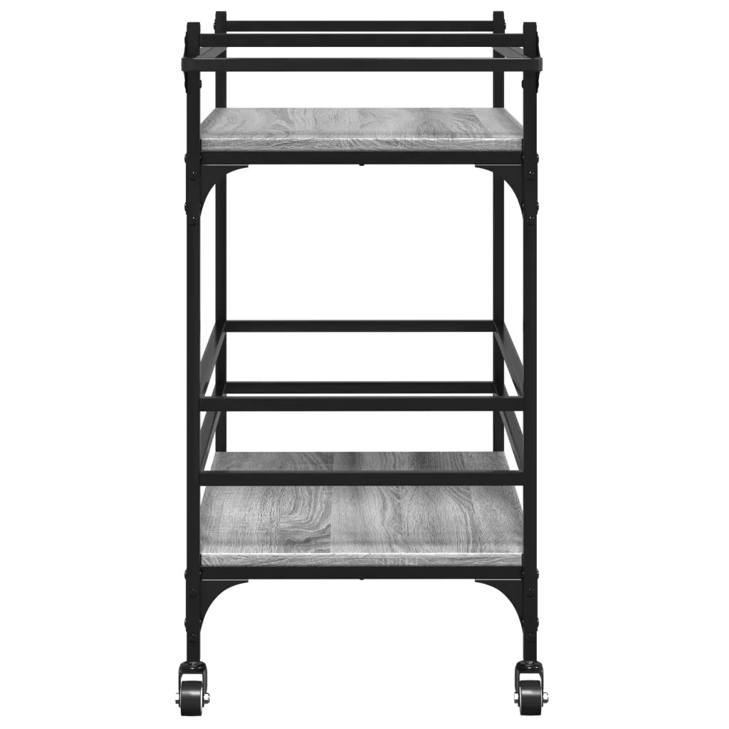 Carrello da Cucina Grigio Sonoma 82x40x78,5cm Legno Multistrato CFW2367923