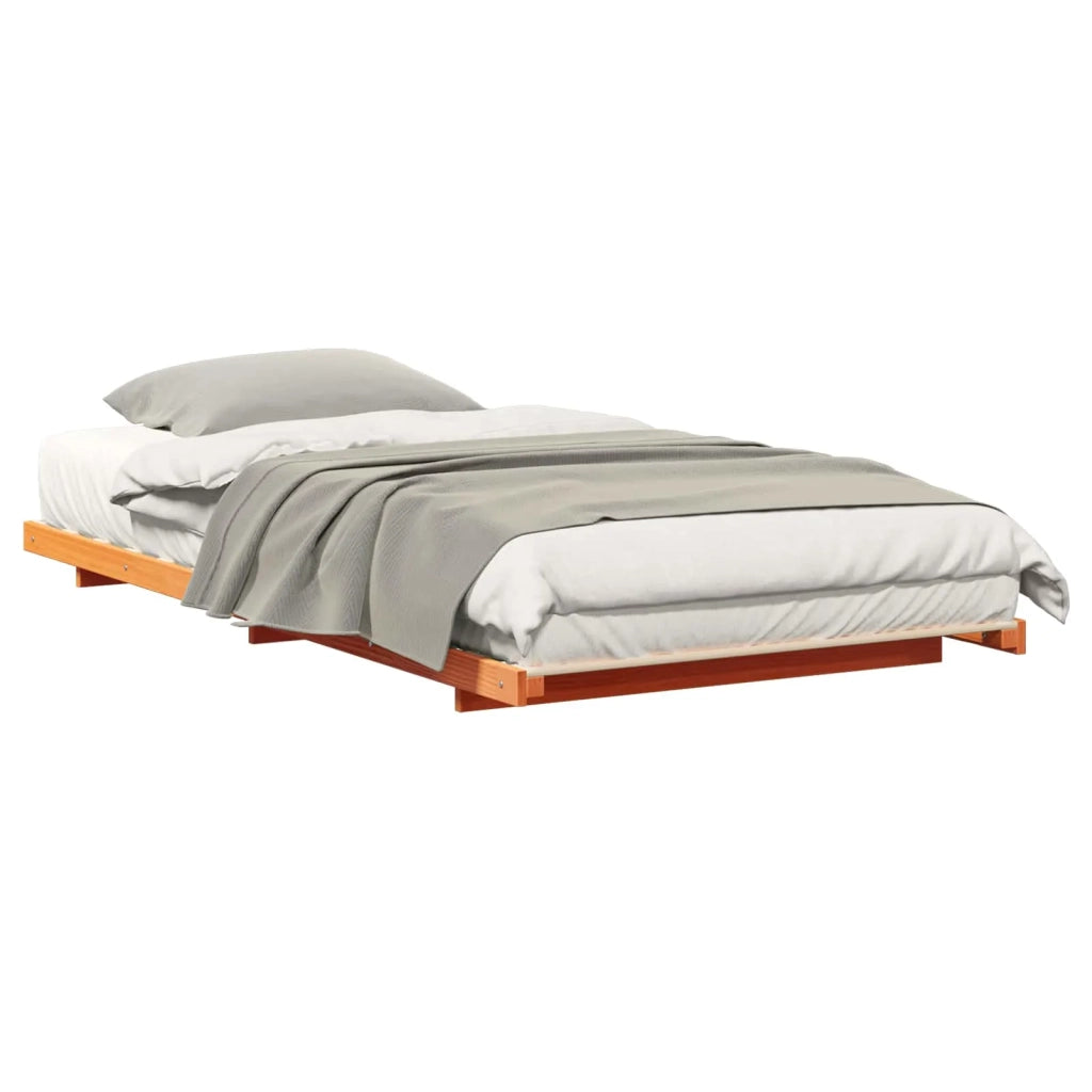 Struttura del letto Marrone cerato 90 x 200 cm Pino massello 873090