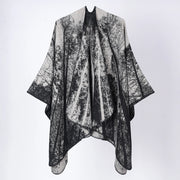 Nuovo scialle/scialle/scialle double-face in cashmere jacquard versatile, ideale per i viaggi.