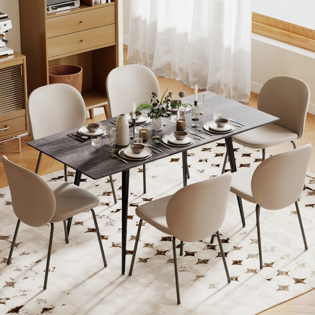 Tavolo da pranzo allungabile ¨C Xylo ¨C 6-8 persone con gambe in acciaio