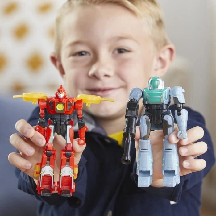 Action Figure Terran Twitch e Robby Malto, Giocattoli interattivi per ragazze e ragazzi, Transformers EarthSpark Cyber-Combiner, dai 6 anni