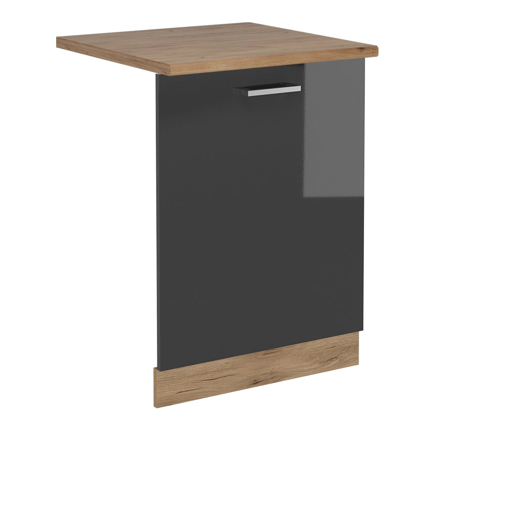 Vicco Coperchio per lavastoviglie Antracite lucido 60 cm , PL Rovere