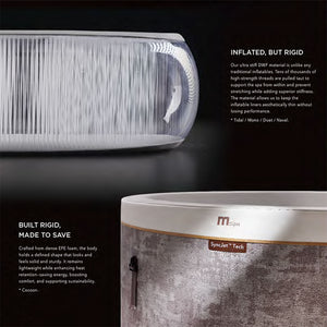 Vasca Idromassaggio Spa Cocoon Smontabile Trasportabile Gonfiabile Ø180x65 cm in PVC Marrone