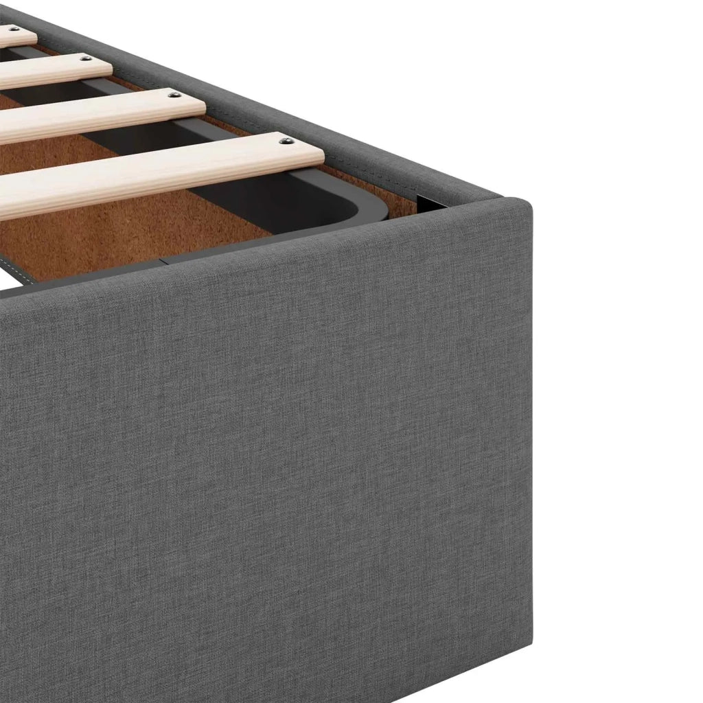 Letto Ottomano con Materasso e LED Grigio Scuro 120 x 200 cm 3456899