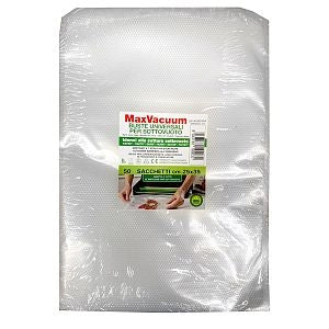 BUSTE PER ALIMENTI SOTTOVUOTO IN CONFEZIONE DA 50PZ 25X35 CM