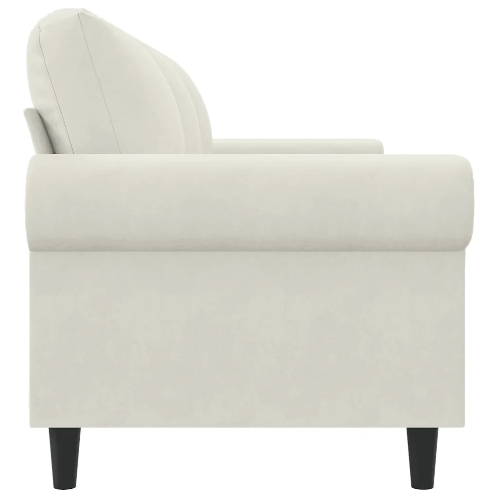 Divano a 3 Posti-Sofa 3 Posti Crema 180 cm in Velluto 650134