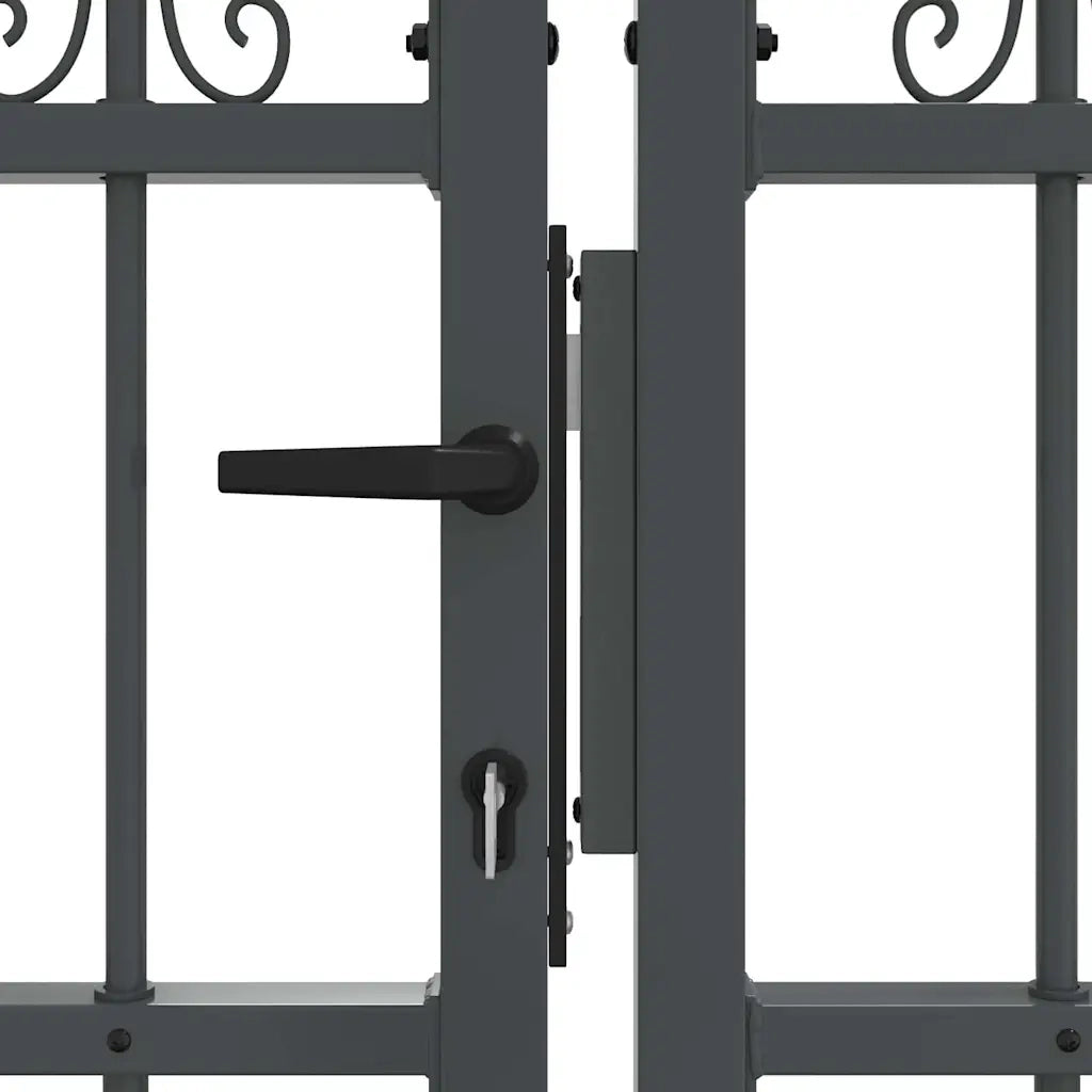 Cancello con Punta a Lancia KAMPEN 305 x 75 cm Acciaio Grigio CFW4053722