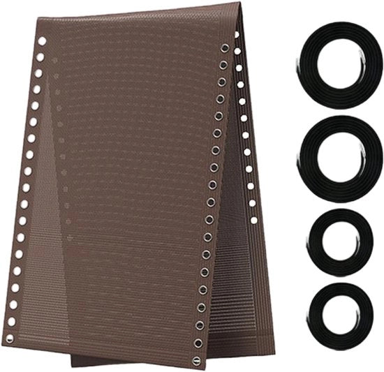 Set di coperture di ricambio per sedie da giardino, comprensivo di 4 cavi di ricambio per sedie da giardino, copertura di ricambio ampiata e ispessita per sedie da giardino per il pranzo, adatta per sedie da giardino, sedie a sdraio, ecc., Caffè, 160*43cm