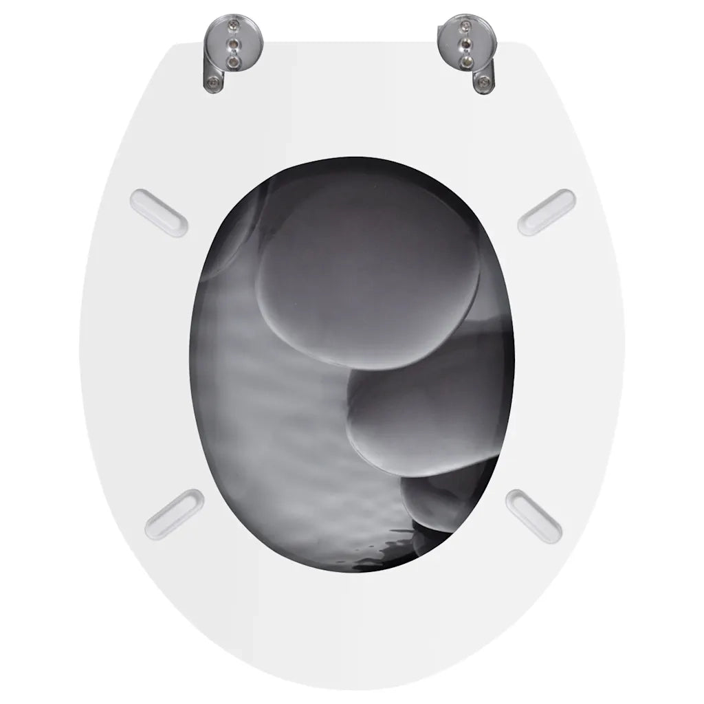 Tavolette WC con Coperchi 2 pz in MDF Design Pietre 275910