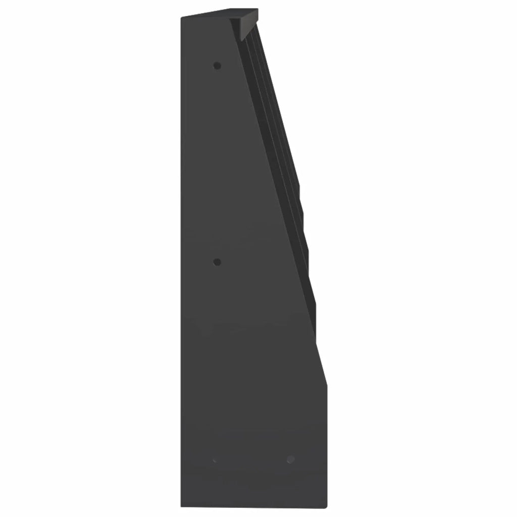 Muro di contenimento 4 pz 40 x 12 x 50 cm Acciaio Nero 3449065