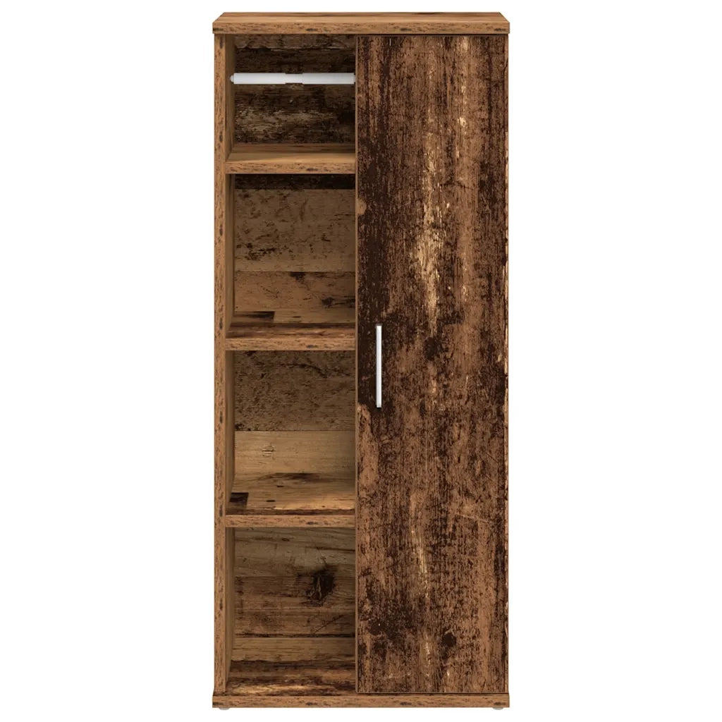 Mobile da Bagno con Portarotolo Legno Antico 39x22x90 cm 858531