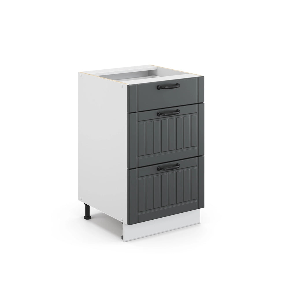 Vicco Mobiletto base per cucina Antracite casa di campagna 50 cm senza piano di lavoro