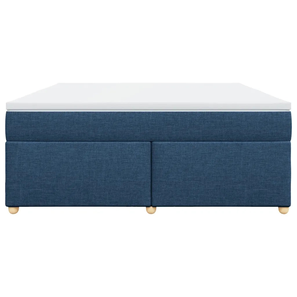 Giroletto a Molle con Materasso Blu 180x200 cm in Tessuto