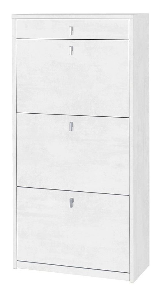 KIT SCARPIERA 3 ANTE 1 CASSETTO H127 L63 P29 Cm FINITURA BIANCO OSSIDO SARMOG Sk567k