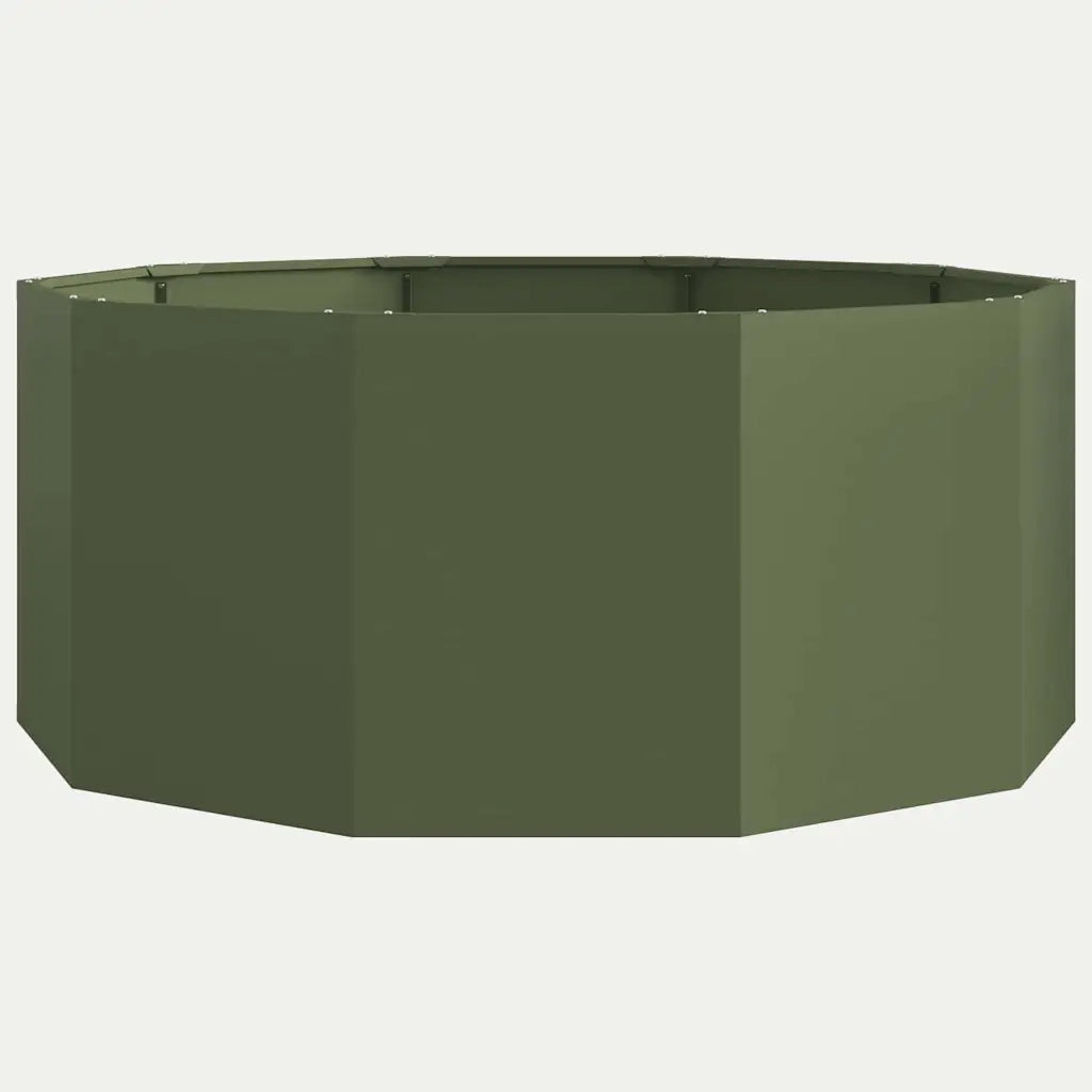 Fioriera | Cassetta per fiori | Vaso Verde oliva 120 x 120 x 50 cm Acciaio