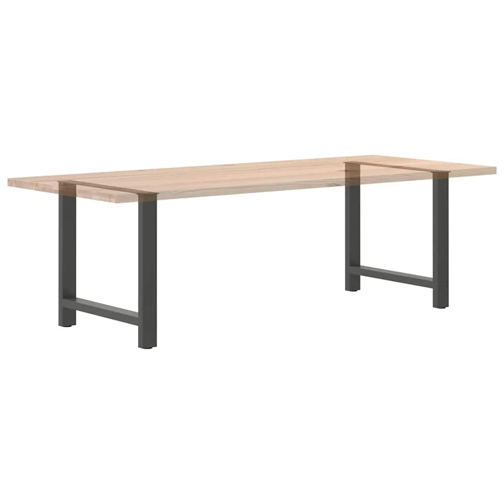 Set di 2 gambe quadrate per tavolo da pranzo 70 x 72 cm con piedini regolabili stile moderno acciaio antracite 02_0057550