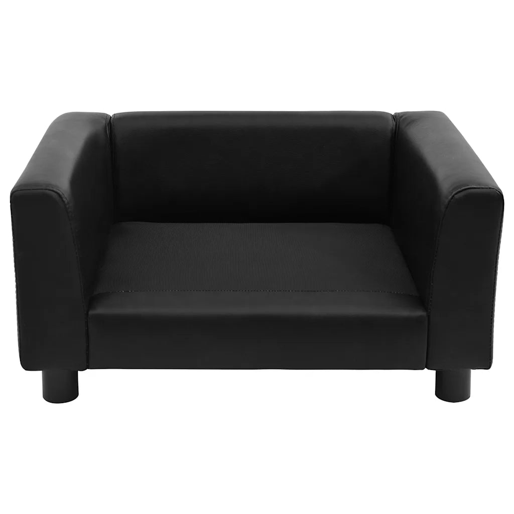 Divano per Cani Nero 60x43x30 cm in Peluche e Similpelle cod mxl 51564