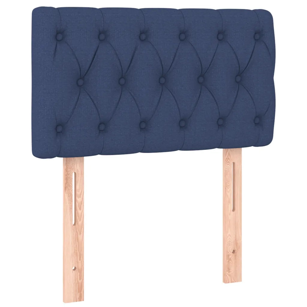 Letto singolo | Letto per adulti | Letto a Molle con Materasso e LED Blu 80x200 cm in Tessuto